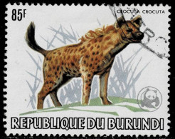 BURUNDI 1983 Mi 1608 WWF SPOTTED HYENA VALUE €150 - Usados