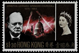 HONG KONG 1966 Mi 220 WINSTON CHURCHILL MINT STAMP ** - Neufs