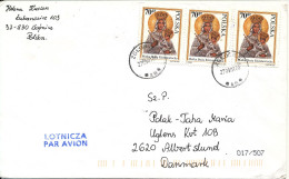 Poland Cover Sent To Denmark 27-9-2001 - Covers & Documents