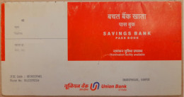 India Non-existing / CLOSED Bank - UNION BANK Of INDIA's "SAVINGS BANK - PASSBOOK" (COMPLETE) , As Per Scan - Banque & Assurance