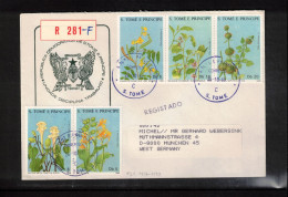Sao Tome E Principe 1988 Medicinal Plants Interesting Registered Letter FDC - Geneeskrachtige Planten