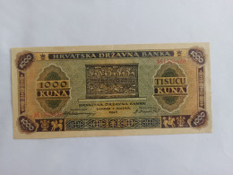 Croatie Billet De 1000  Kuna 1943 TTB+ - Croatie