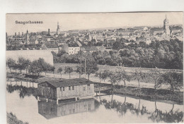 C7905) SANGERHAUSEN - Tolle Alte Ansicht Mit Haus Am Gewässser U. Blick Auf Stadt ALT Feldpost 3.5.1918 - Sangerhausen