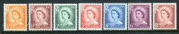 New Zealand 1955-59 QEII Large Figure Definitives Set MNH/LHM (SG 745-751) - Unused Stamps