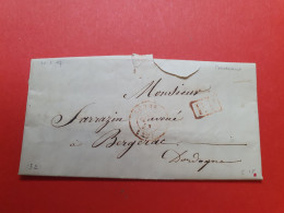 Lettre Avec Texte De Bordeaux En PP Pour Bergerac En 1847 - Réf 30 - 1801-1848: Precursors XIX