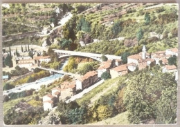 ROQUEBILLIERE (06). VUE AERIENNE SUR LE PONT SUR LA VESUBIE. CIRCULE 1971. - Roquebilliere