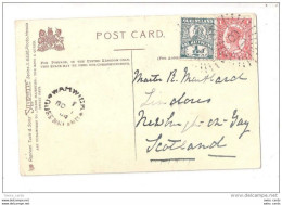 Warwick Queensland POSTMARK + 2X QUEENSLAND STAMPS ON OLD PC TUCK POSTCARD Australia - Autres & Non Classés