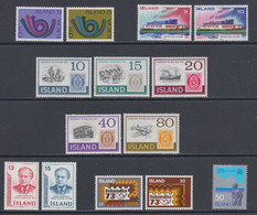 1973 ** Islande (sans Charn., MNH, Postfrish) Complete Yv 424/37  Mi 471/84  FA 508/21  (14v) - Komplette Jahrgänge