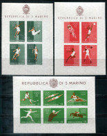 SAN MARINO Block 5,6+7, Bl.5,6+7 Mnh - Olympische Spiele Rom - (siehe Scan Der Rückseiten) - SAINT MARIN - Blocchi & Foglietti