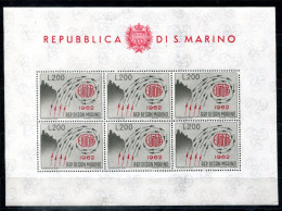 SAN MARINO 749 KB Mnh - Europa CEPT 1962 - (siehe Scan Der Rückseite) - SAINT MARIN - Blocchi & Foglietti