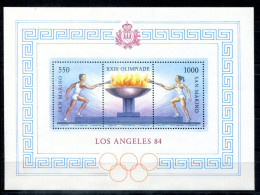 SAN MARINO Block 9, Bl.9 Mnh - Olympische Spiele Los Angeles - SAINT MARIN - Blocchi & Foglietti