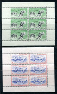 New Zealand 1957 Health - Lifesavers - Wmk. Sideways - MS Set Of 2 HM (SG MS762b) - Unused Stamps