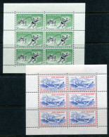 New Zealand 1957 Health - Lifesavers - Wmk. Upright - MS Set Of 2 MNH (SG MS762c) - Unused Stamps