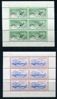 New Zealand 1957 Health - Lifesavers - Wmk. Upright - MS Set Of 2 HM (SG MS762c) - Unused Stamps