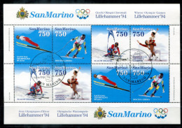 SAN MARINO Block 18, Bl.18 FD Canc. - Olympische Winterspiele Lillehammer 1994, Ski - SAINT MARIN - Blocchi & Foglietti