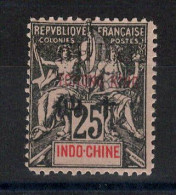 Tchong King - Replique De Fournier - YV 25 N* (trace) , Surcharge Rouge - Ungebraucht