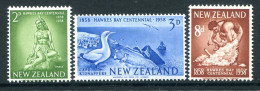 New Zealand 1958 Centenary Of Hawkes Bay Province Set HM (SG 768-770) - Nuovi