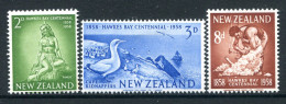New Zealand 1958 Centenary Of Hawkes Bay Province Set HM (SG 768-770) - Neufs