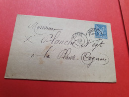 Lettre Avec Texte De Cognac Pour Cognac En 1878  - Réf 79 - 1877-1920: Période Semi Moderne