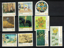 JAPAN 2022 WORLD OF ARTS SERIES NO. 4 84 YEN COMP. SET OF 10 STAMPS IN FINE USED (**) - Gebruikt