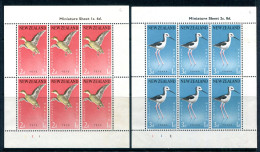 New Zealand 1959 Health - Birds MS Set Of 2 HM (SG MS777c) - Ongebruikt