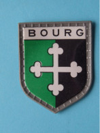 BOURG ( Chocolat LANVIN ) Blason > Villes De FRANCE ( 5 X 4 Cm. ) ! - Cioccolato