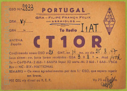Ad3672 - PORTUGAL - RADIO FREQUENCY CARD  - Arraiolos - 1947 - Radio