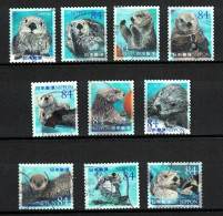 JAPAN 2022 MARINE ANIMAL LIFE PART 6 OTTER COMP. SET OF 10 STAMP IN FINE USED CONDITION (**) - Used Stamps