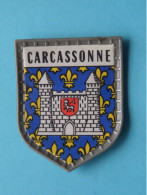 CARCASSONNE ( Chocolat LANVIN ) Blason > Villes De FRANCE ( 5 X 4 Cm. ) ! - Chocolade