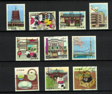 JAPAN 2022 EDO TOKYO SERIES PART II ASAKUSA 84 COMP. SET OF 10 STAMPS FINE USED (**) - Used Stamps