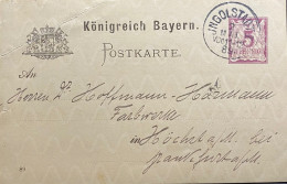 Postkaart Van Jungoldstadt Naar Hochst 1889 - Otros & Sin Clasificación