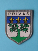 PRIVAS ( Chocolat LANVIN ) Blason > Villes De FRANCE ( 5 X 4 Cm. ) ! - Schokolade