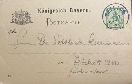 Postkaart Van Bisenberg Naar Weimar 1892 - Otros & Sin Clasificación