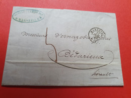 Lettre Avec Texte De Marseille Pour Bédarieux En 1847 - Réf 110 - 1801-1848: Vorläufer XIX
