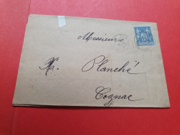 Lettre Avec Texte De Cognac Pour Cognac En 1882 - Réf 119 - 1877-1920: Semi Modern Period