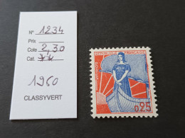 Timbre France - 1960 ** Neuf N° 1234: 25c Bleu Et Rouge - 1959-1960 Marianne à La Nef