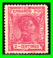 ESPAÑA COLONIAS ESPAÑOLAS FERNANDO POO 3 Cts. -1907 ALFONSO XIII . COLOR VIOLETA - Fernando Po