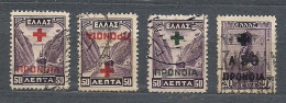 Greece 1937/38 - Social Welfare Fund Overprints - Set Used - Charity Issues