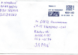 65691 - Slowakei - 2023 - €1,60 Schalterfreistpl A Bf TRNAVA -> Japan - Lettres & Documents