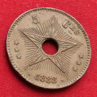 Congo Free State Belgian 5 Centimes 1888 Belgish - Andere & Zonder Classificatie