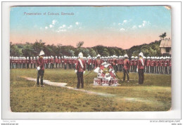 Bermuda Presentation Of Colours Unused Military Soldier Related Vintage Postcard Wm Weiss No.116 - Bermuda