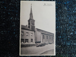 Courcelles, Eglise De Courcelles-Petit, édit. Maison Du Livre, Courcelles-Trieux, 1956, Vielle Voiture  (Y17) - Courcelles