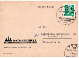 65699 - DDR - 1966 - 10Pfg Ulbricht EF A Kte JENA - ... -> Dresden - Apotheek