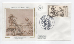 - FDC REMBRANDT : Homme Dictant Une Lettre - JOURNÉE DU TIMBRE - LILLE 26.2.1983 - - Rembrandt