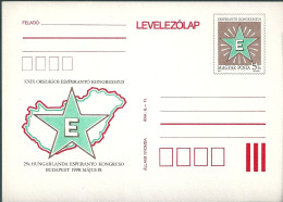 3454d Hungary Postcard Language Esperanto Unused - Storia Postale