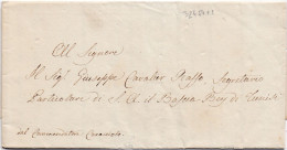 32454# LETTRE Datée De TUNISI 1833 Pour GIUSEPPE CAVALIER RAFFO BEY DI TUNISIE DEL COMMENDATORE CARACCIOLO - Otros & Sin Clasificación