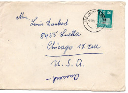65704 - Bund - 1961 - 50Pfg Bauten EF A Bf HUNTEBURG -> Chicago, IL (USA) - Other & Unclassified