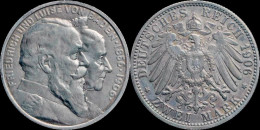 Germany Baden 2 Mark 1906G Friedrich I - 2, 3 & 5 Mark Plata