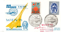 Wien Toulouse 1975 Concorde Air France - Tag Der Aerophilatelie - Premiers Vols