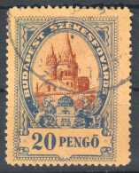 1945 Hungary BUDAPEST City Local Revenue Tax Stamp 20 P - Cat. MBIK No. 115 - Fisherman's Bastion - Coat Of Arms - Steuermarken